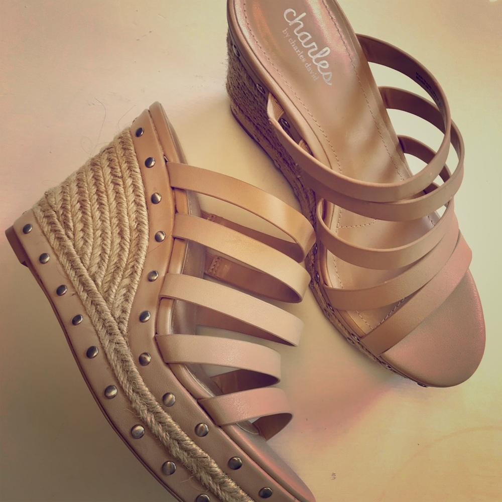 NEVER WORN Charles David Loyal Nude Smooth Wedge